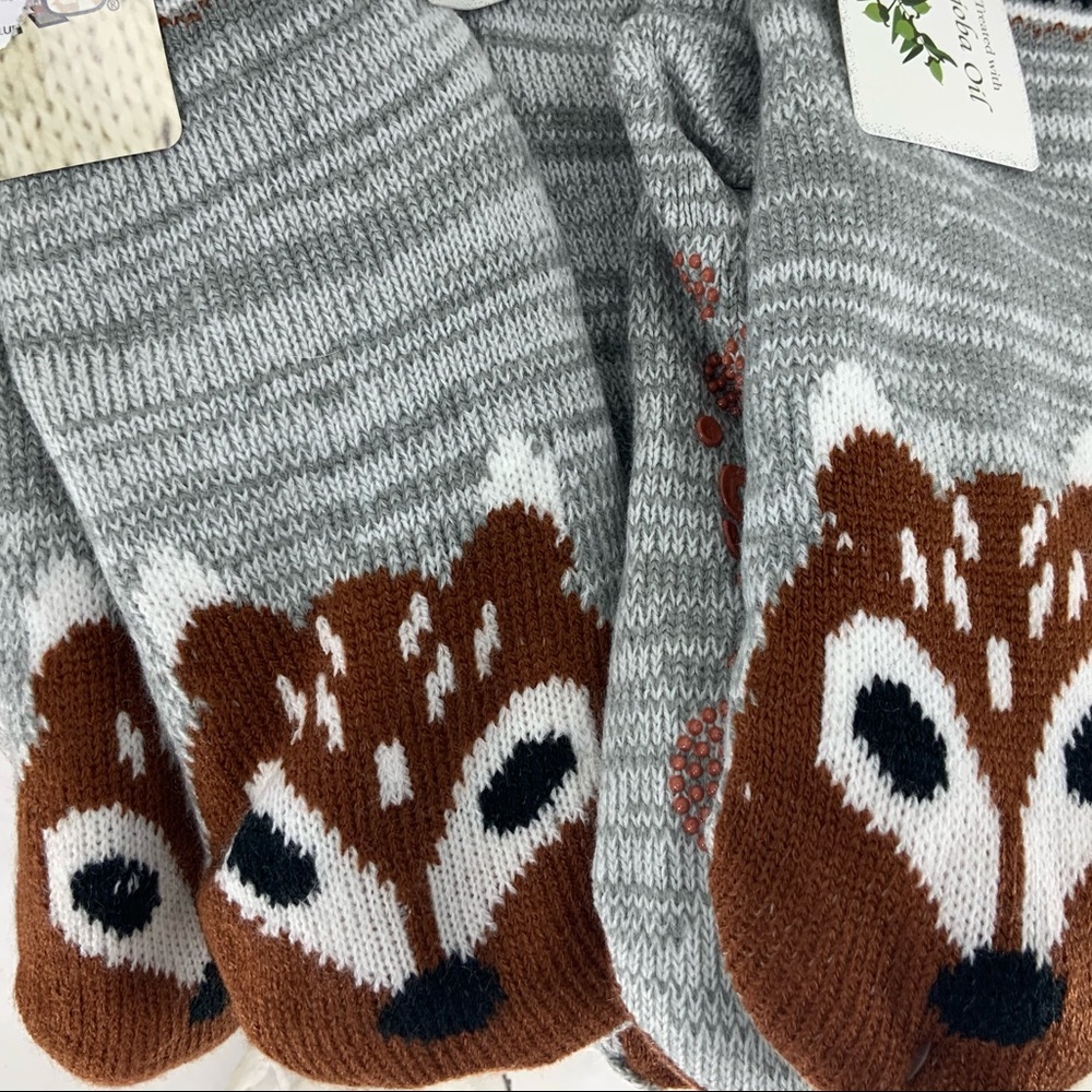 Muk Luks fox print cabin sock - Picture 1 of 6